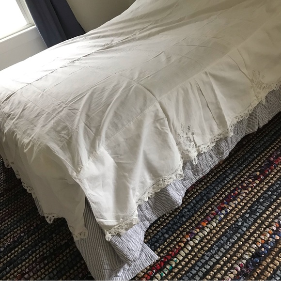 Vintage Bedding Vintage Battenberg Lace Dust Ruffle Euc Poshmark